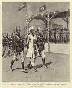 The review after the Battle, Mahmoud being marched past the Sirdar